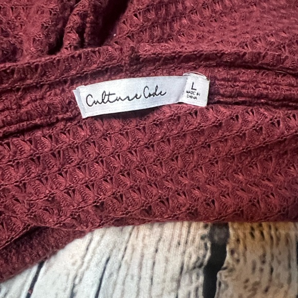 Culture Code Cozy Waffle Knit Zip-Up Hoodie - Picture 8 of 10